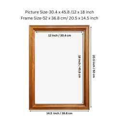 Handcrafted Vintage Yellow Wooden Photo Frame, 12x18-inch Display