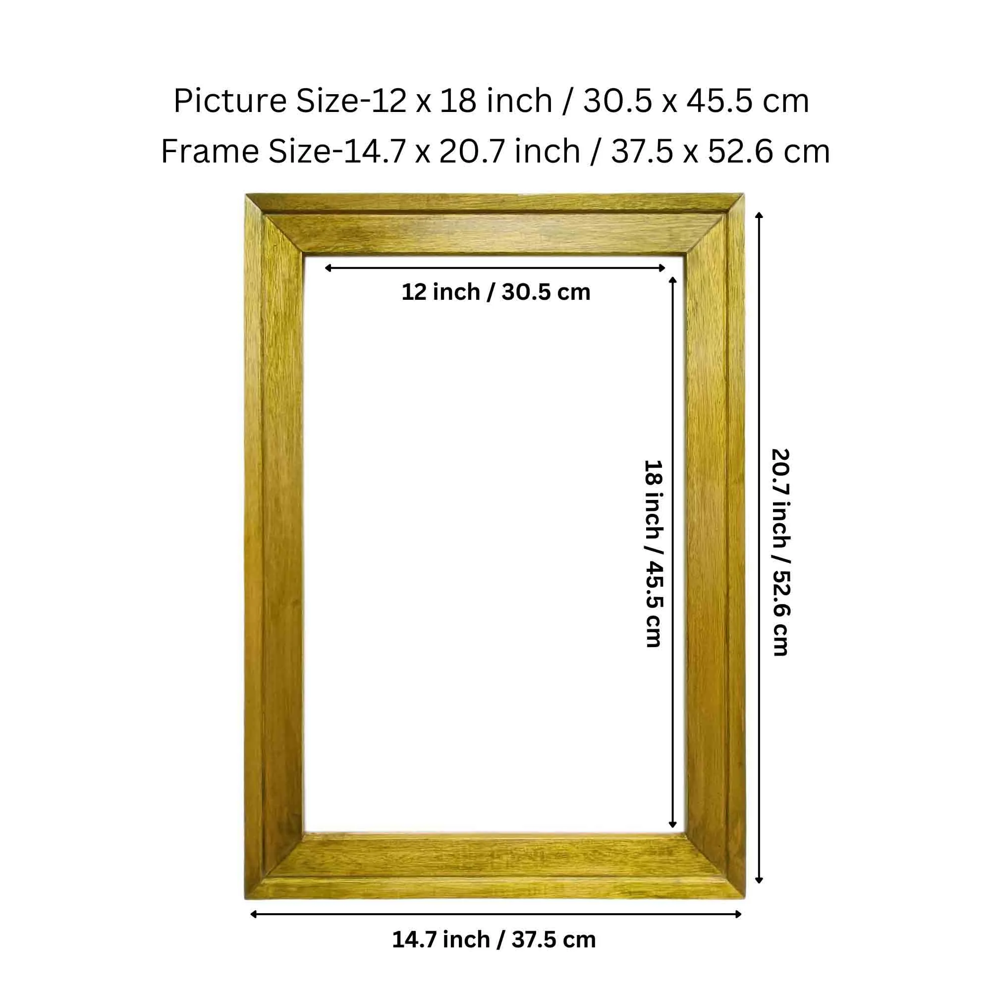 Handmade Vintage Green Wooden Photo Frame,12 x 18-inch Display Size for Showcasing Artworks, Pictures, and Photos - Perfect for Home and Office Décor, Wall Photo Frame, A3 Size Display