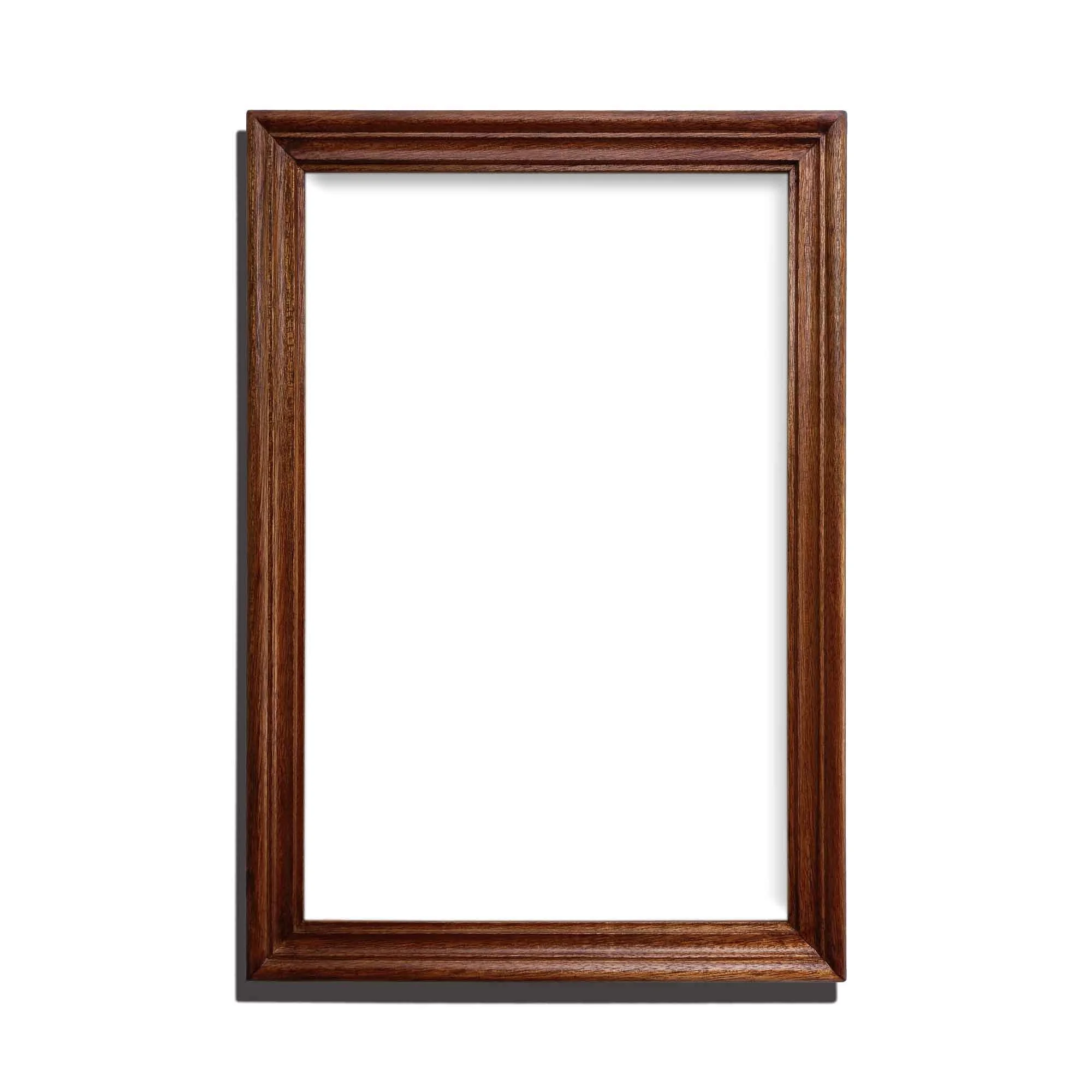 "Handcrafted Brown Wooden Photo Frame with Natural Grains", Display 12 x 18 inch, A3 Size Clove Brown)