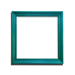 Handcrafted Blue Wooden Frame for Square Artworks, 12 x 12 inch Display for Home, Office, Living Room, Bedroom, Square Frame, Blue Wave